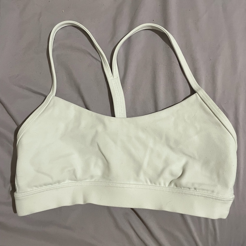 lululemon flow y bra in white